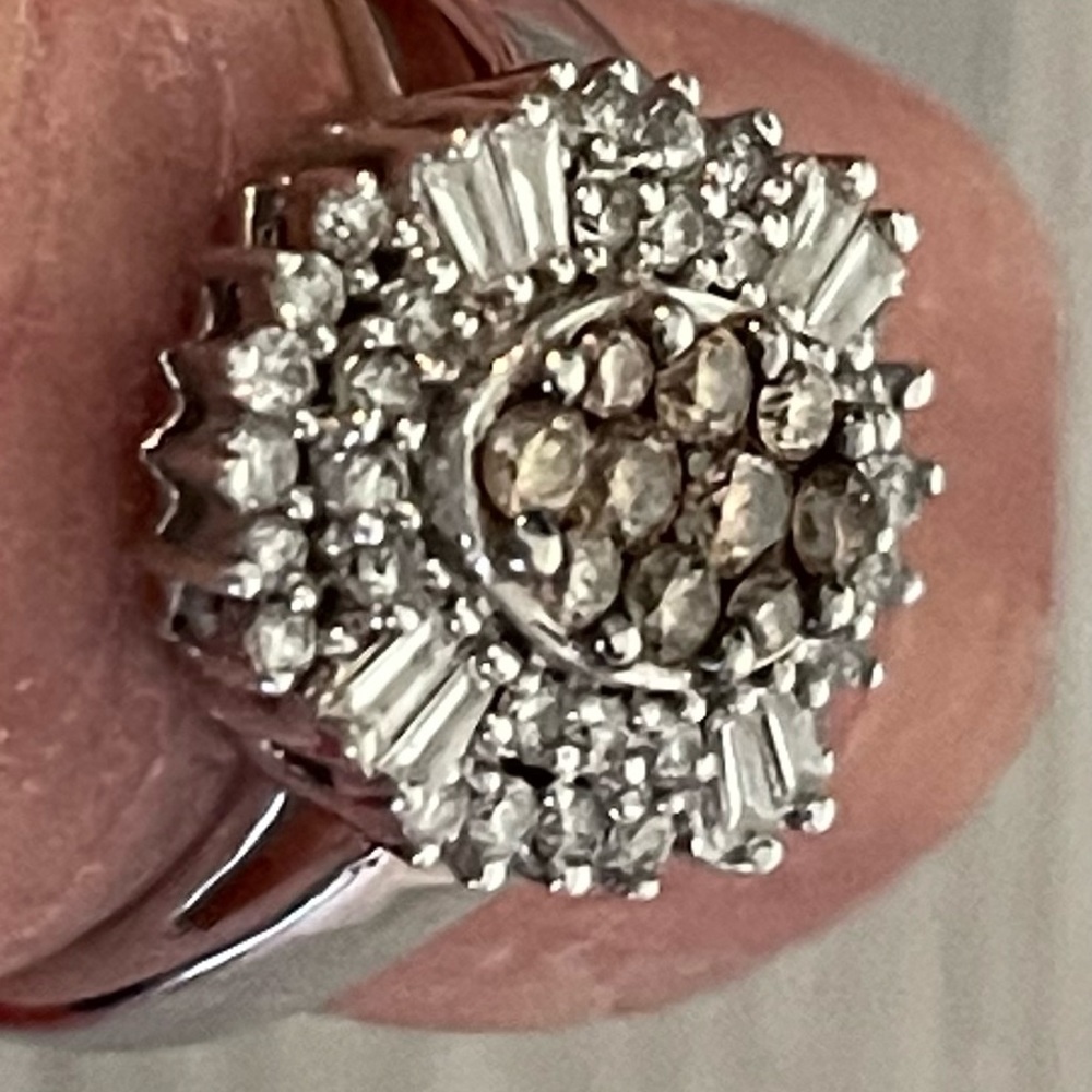 Effy Ballerina 14k white and chocolate Diamond ring